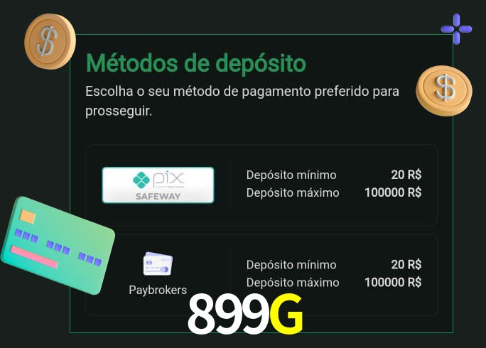 O cassino 899G oferece uma grande variedade de métodos de pagamento
